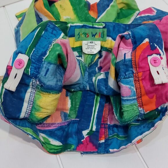 Jams World Women's 10 Rose Stretch Shorts Tropical Bermuda USA Made Hawaii - Picture 4 of 11